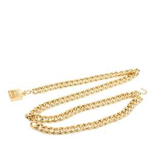 Chanel Logo Perfume Bottle Vintage Chain Belt Gold Plated Women's CHANEL